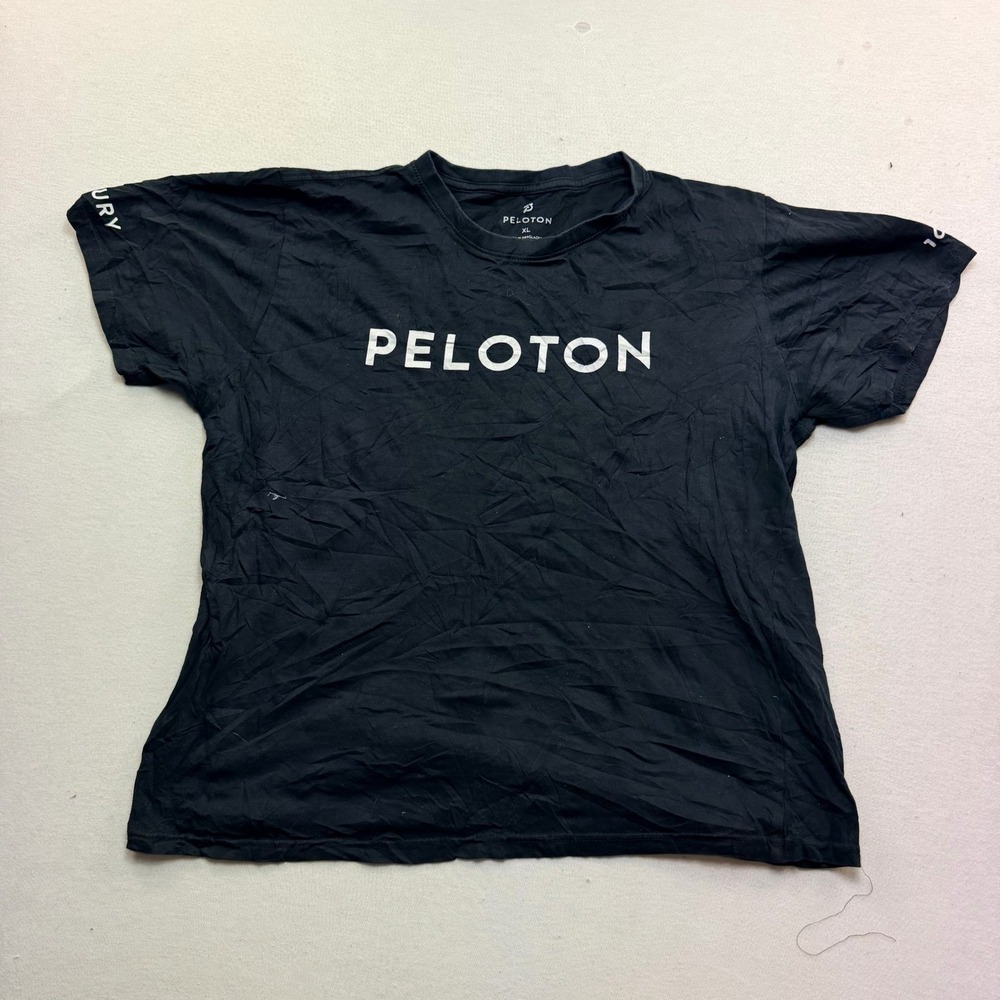Peloton T-Shirt Women Extra Large Black Good Short Sleeve Logo Graphic Tee